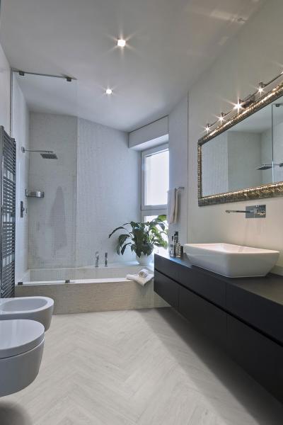 "IPC Rubin XS Vinylboden Eiche Perlgrau - Kompakte Planken 122x610mm"