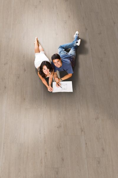 "IPC Rubin XL Vinylboden Eiche Steinweiß - Elegante Groß-Dielen 238x1229mm"