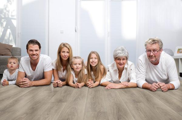 IPC Vinylboden Eiche Silber XXL zum Verkleben - 3mm, 0,55mm Nutzschicht - QNG zertifiziert